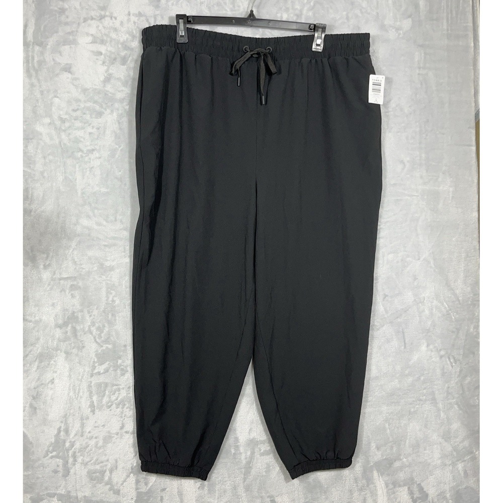 Torrid Stretch Pants Joggers New 3X 22/24 Black Pull On Stretch Athleisure